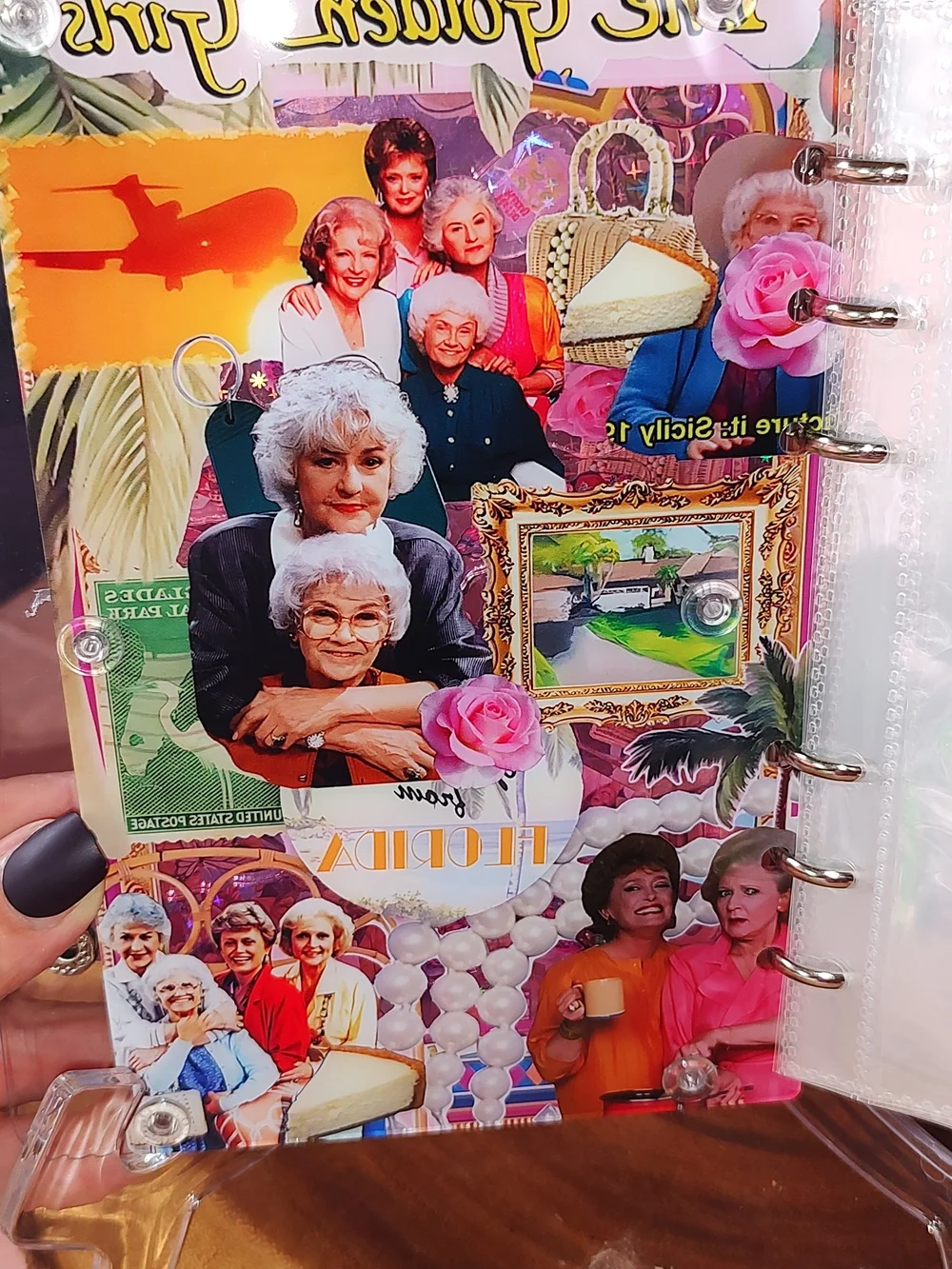 New! A6 Size Golden Girls Acrylic Shaker Photo Notebook